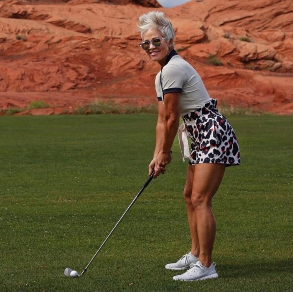 Swing Dish Leopard Print Athletic Shorts